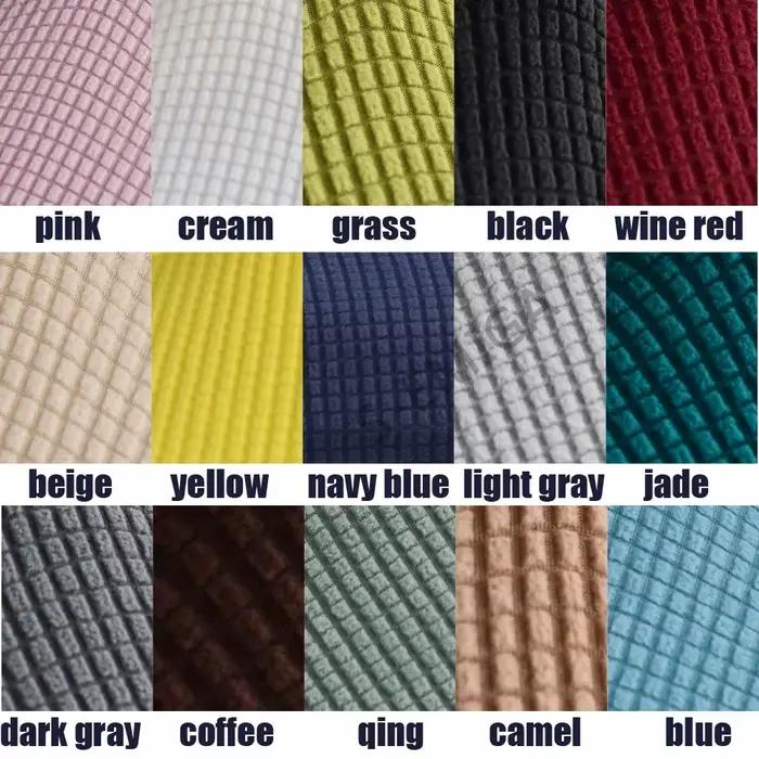 Juste de Protection Épaisse pour Canapé d'Angle, Jacquard Imprimé, Couleur Unie, pour Salon