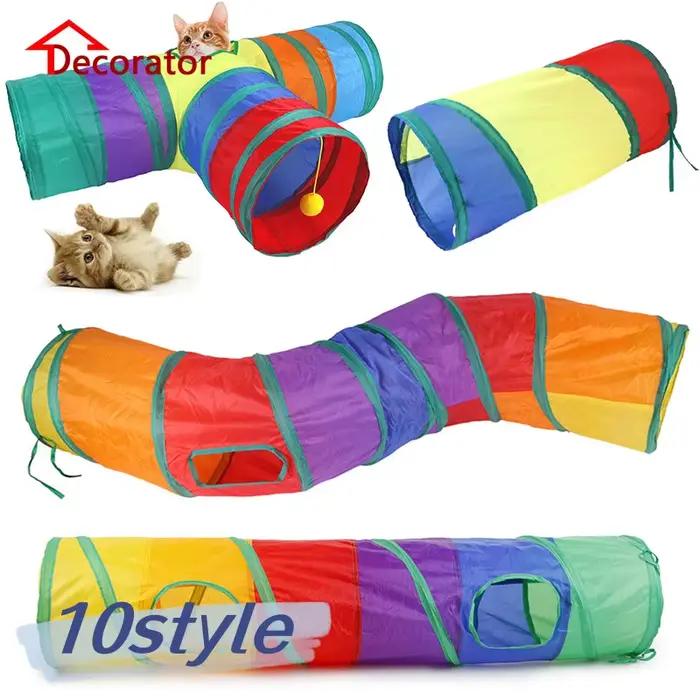 Jouet tunnel pliable pour animal de compagnie, tube de tunnel de jeu ennuyé pour chiot, chaton et la