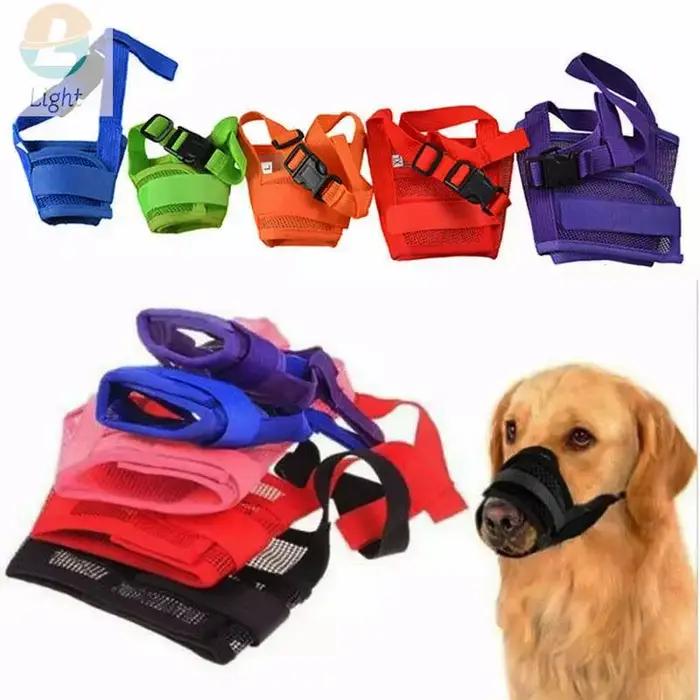 Muselière pour chien Anti-morsure, aboiement, maille à mâcher, couverture buccale douce pour petits,
