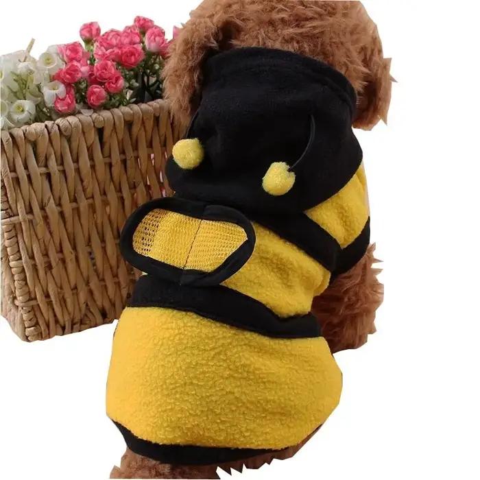 Abeille animal de compagnie chiot manteau vêtements tenue polaire vêtements chien chat à capuche fan