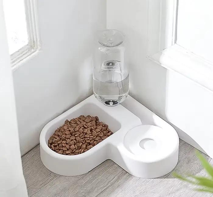 Bol double pour chien et chat - Ensemble de bols pour animaux de compagnie et pour la nourriture, bo