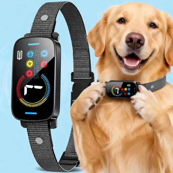 Collier anti-aboiement ultrasonique pour chiens de grande, moyenne et petite taille, collier anti-ab
