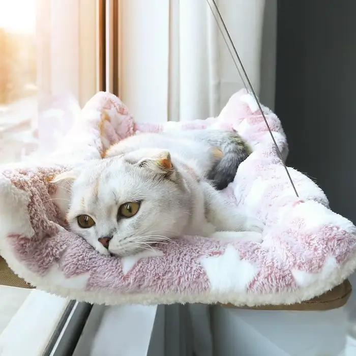 Hamac pour animaux de compagnie, lit aérien suspendu pour chat, maison pour chaton, cadre d'escalade