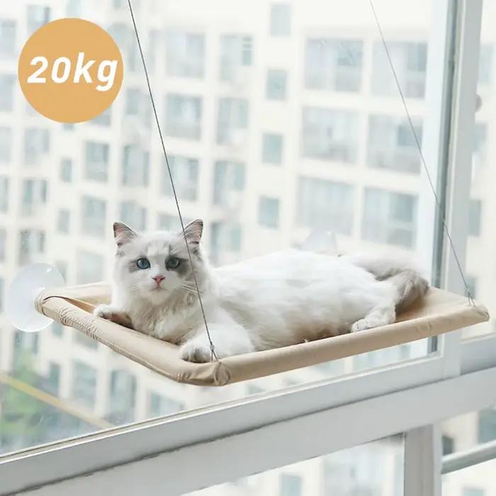Hamac suspendu pour chat, lit pour chat, portant 20Kg, confortable, fenêtre ensoleillée, support de 