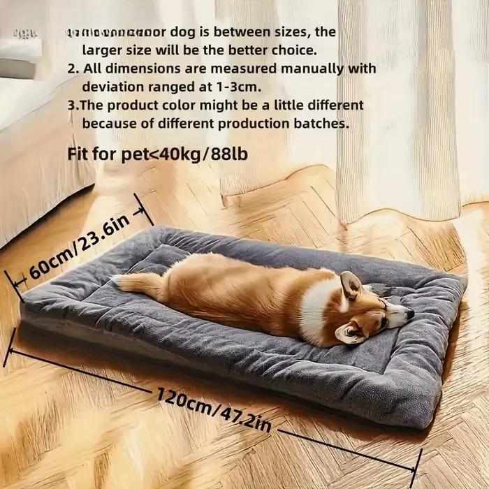 Grand lit en peluche pour chien, canapé épais, tapis en Polyester Super doux pour animaux de compagn