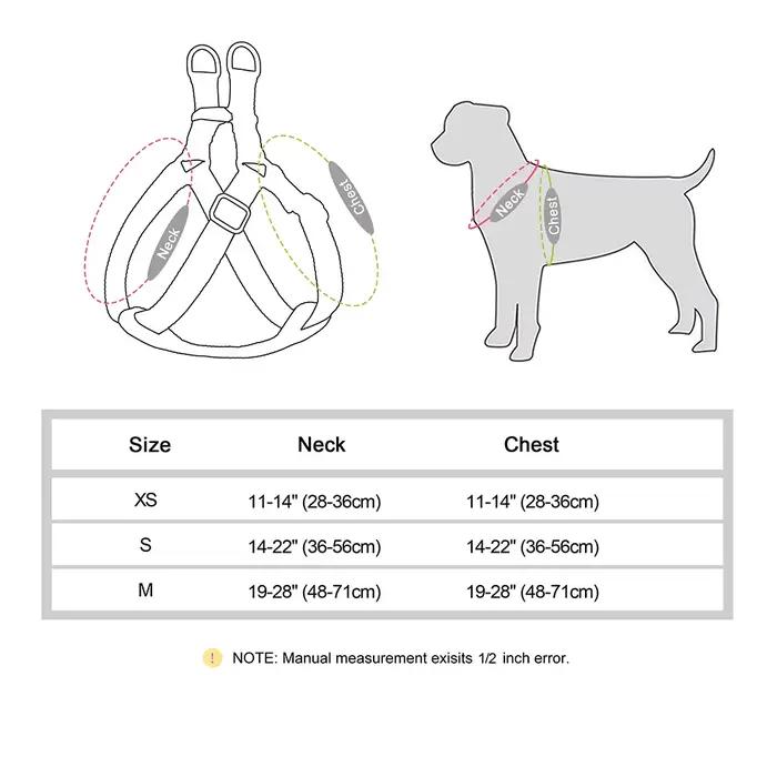 Harnais réfléchissant en nylon personnalisé pour chien, gilet avec étiquette d'identification pour a
