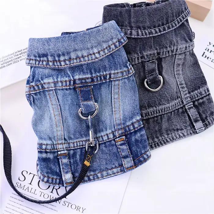 Veste de cow-boy en jean pour chien, vêtement élégant et décontracté, en Denim, pour chiot, Chihuahu