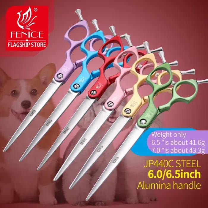 Fenice 6.5/7.0 pouces chien professionnel toilettage pour chien cisailles à coupe droite JP440C acie