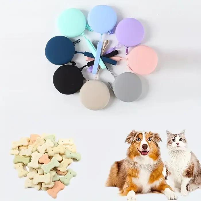 Pochette de friandises en Silicone pour animaux de compagnie, sac d'entraînement de voyage Portable,