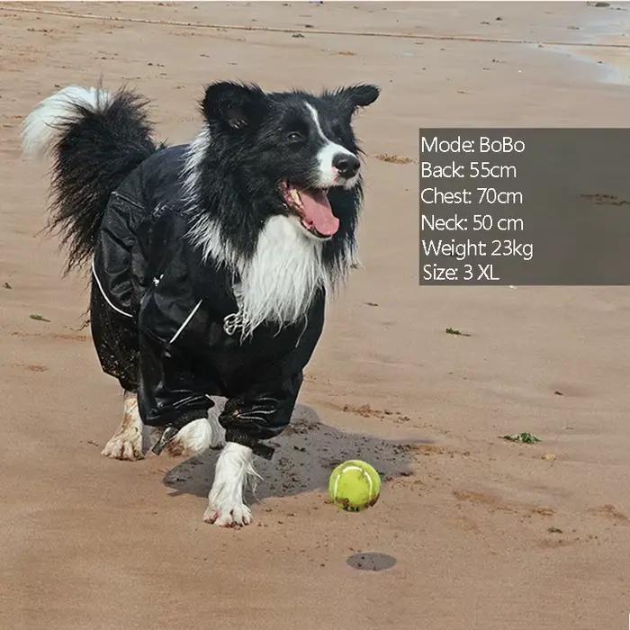 Veste d'extérieur imperméable pour chien, vêtements d'hiver, manteau chaud, grande combinaison réflé