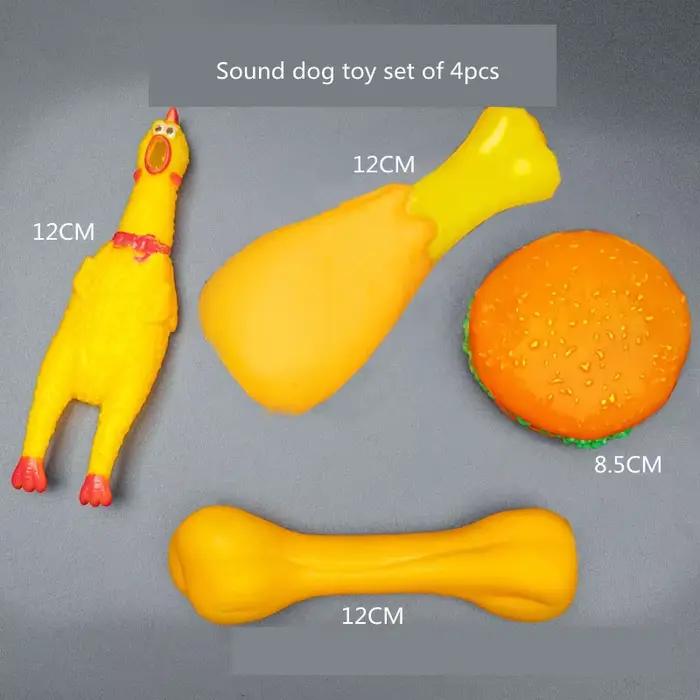 Jouets pour chiens, boule pour animaux de compagnie, corde en os, jouets en peluche grinçants, Kit d