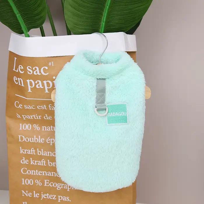 Vêtements chauds en molleton de corail doux pour animaux de compagnie, gilet pour chien, manteau, pu