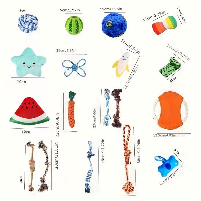 Jouets Interactifs Durables en Coton de Type Aléatoire pour Chiot, Fournitures pour Petits et Moyens