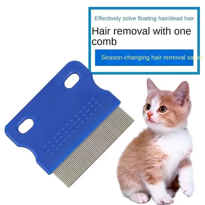 Dents fines en métal pour animaux de compagnie, accessoires pour chats et chiens, râteaux à puces, p