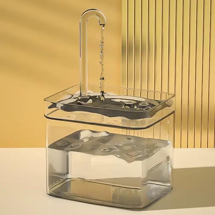 Fontaine d'eau pour chat, filtre automatique, abreuvoir Transparent pour chat, USB, électrique, sile