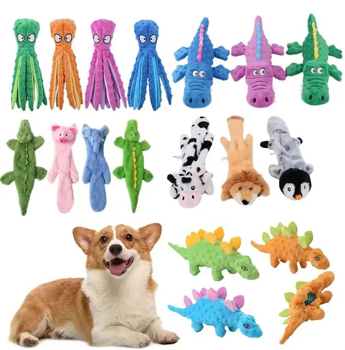 Jouet en peluche pour animaux de compagnie, son de chien, poulpe en forme d'animal, interactif, dent