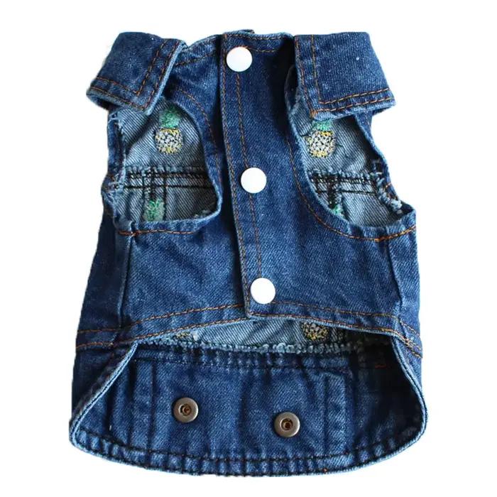 Veste de Cowboy élégante pour chien, vêtements de printemps en Denim pour chien, gilet pour chiot, C