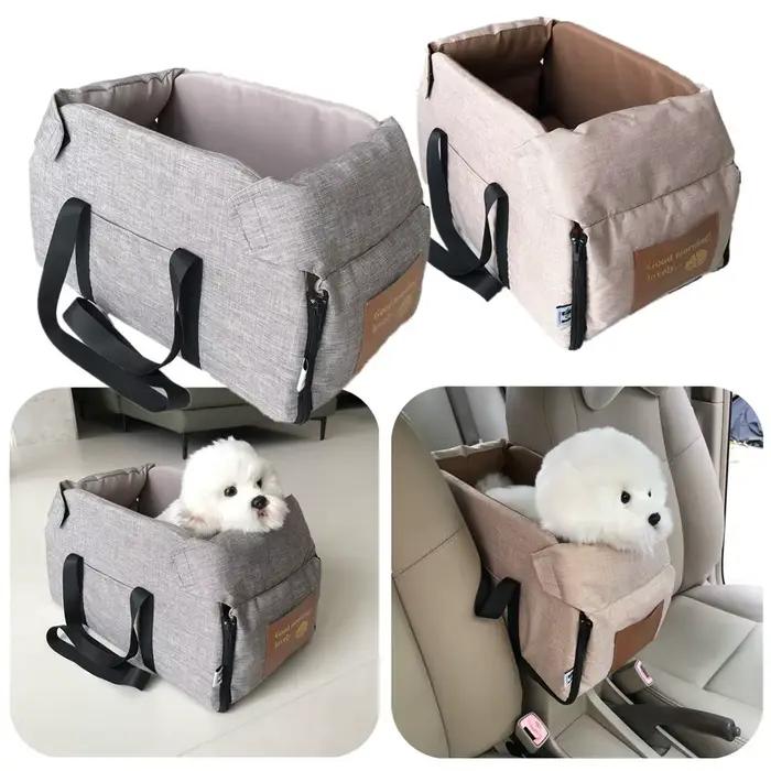 Coussin de siège auto pour chien, lit de transport portable pour petits chiens et chats, sac de voya