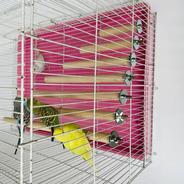 Bâton debout brut pour perroquets et animaux de compagnie, support suspendu en bois, support de joue