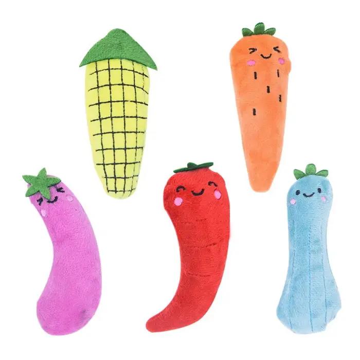 Jouet en papier pour animaux de compagnie, légumes, piment, maïs, carotte, aubergine, en forme de me