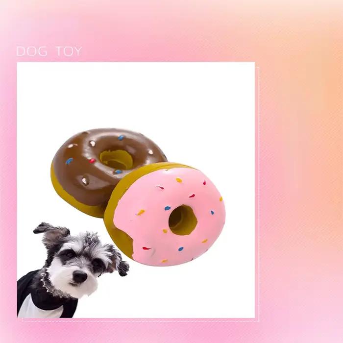 Jouet à mâcher en forme de beignet pour chien