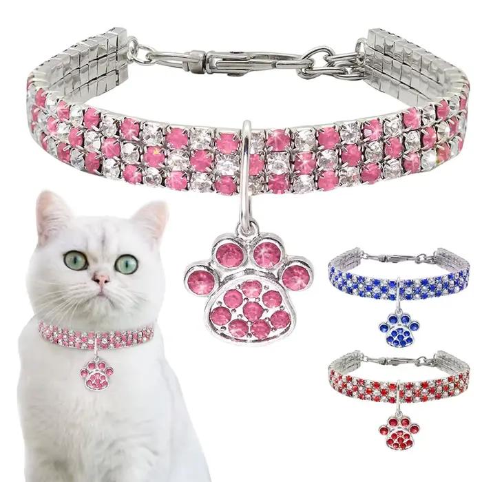 Collier pour animaux de compagnie avec diamants