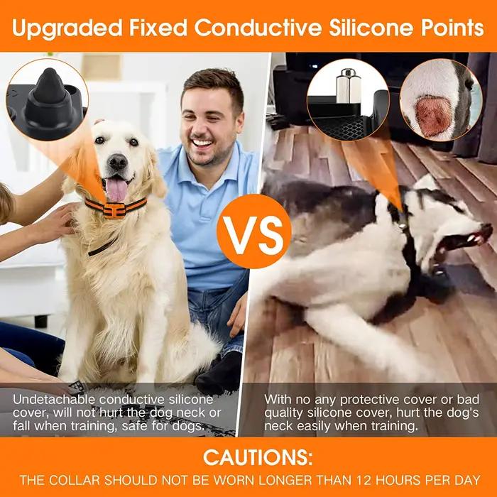 Collier de dressage pour chien colliers de choc rechargeables imperméables