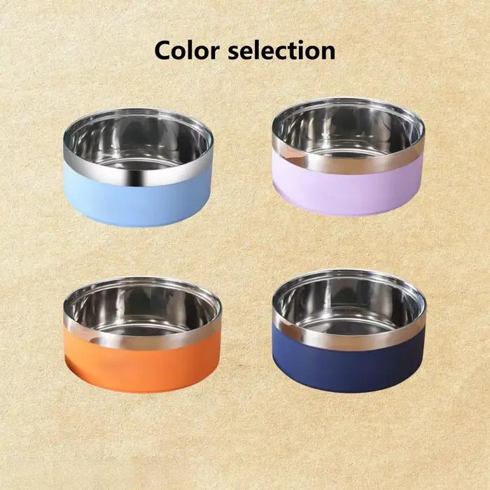 Bol de nourriture rond en acier inoxydable pour chien