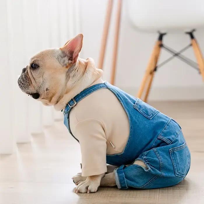 Denim chien manteau automne hiver animaux chiens vêtements gros
