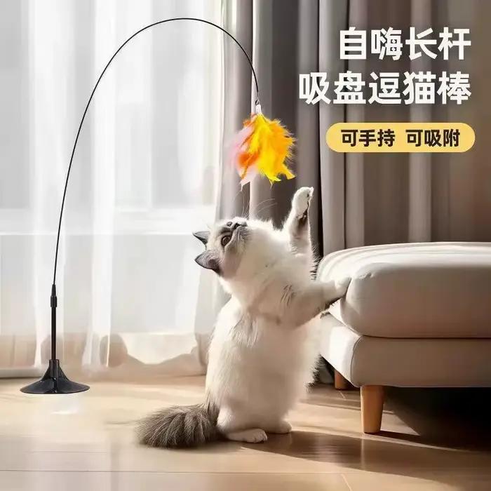 Jouet interactif pour chat : Canne de pêche interactive pour chatons