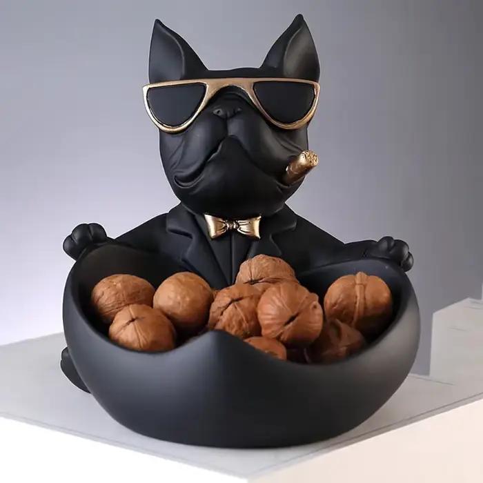 Bouledogue français résine Sculpture chien Statue décoration