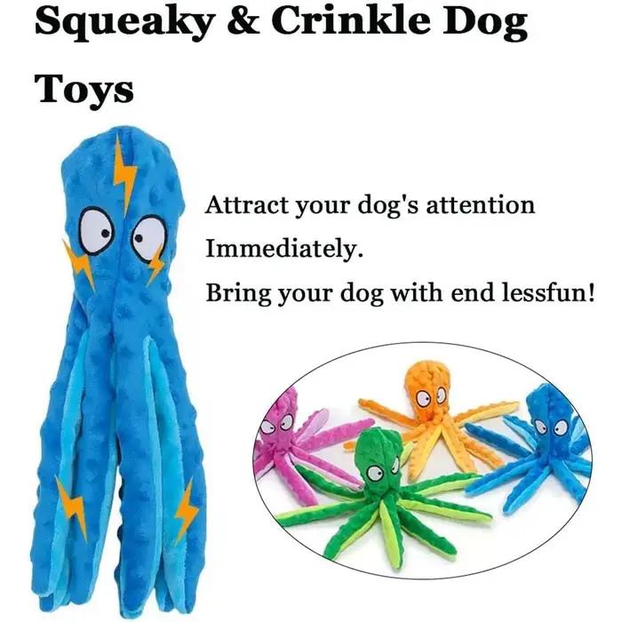 Nouveau jouet interactif pour chien en peluche en forme de pieuvre