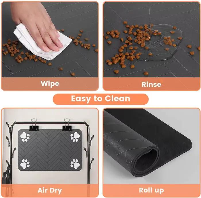 Tapis pour nourriture pour chien et chat