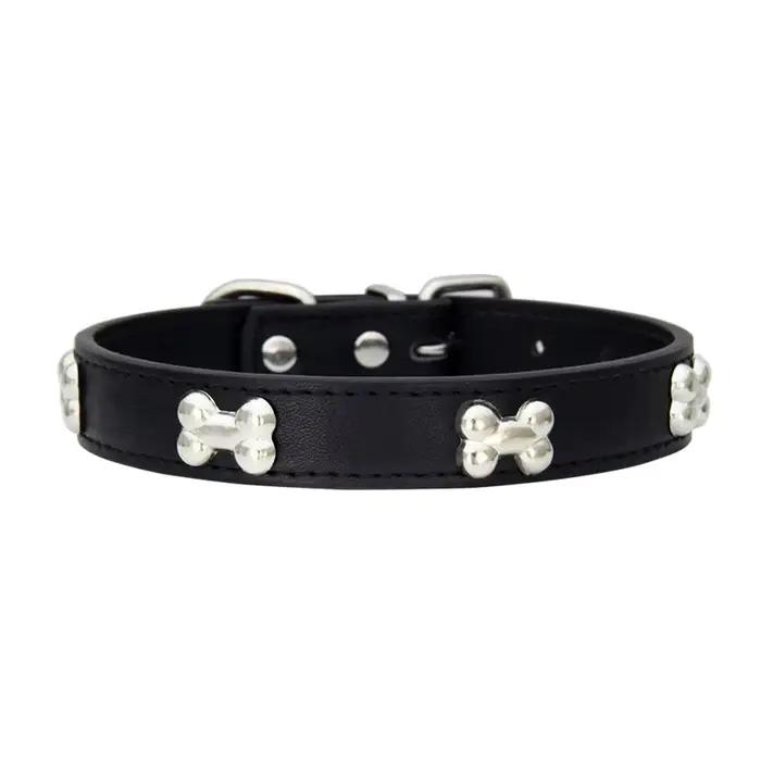 Sangle de cou en cuir Sophia pour chien de compagnie