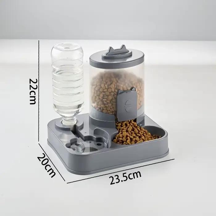 Distributeur automatique de nourriture pour animaux de compagnie grande capacité 2-en-1