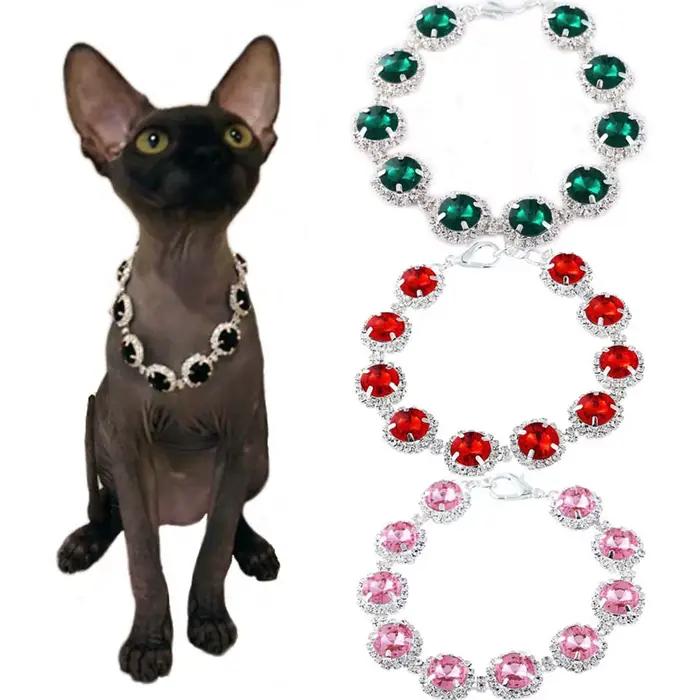 Collier de mariage en biscuits Bling pour petits et moyens chiens et chiots