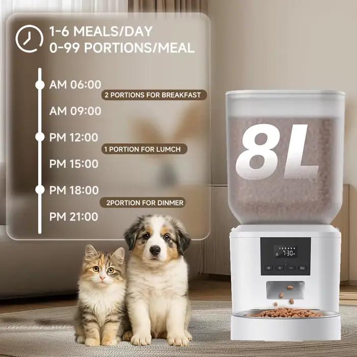 Furpipi mangeoire automatique pour chat avec caméra 1080p WiFi 8L facile à nettoyer Smartlife Tuya APP télécommande