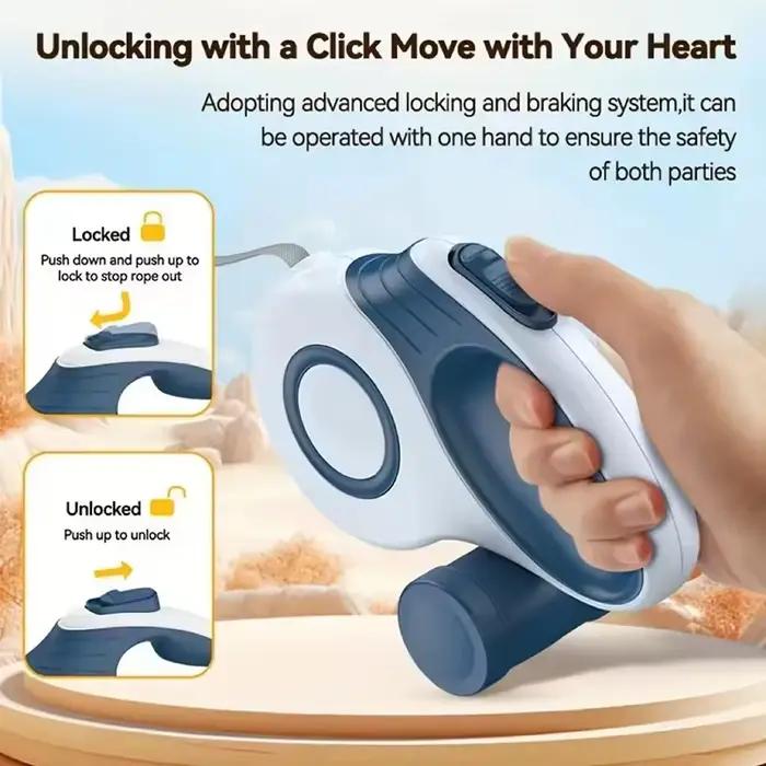 Laisse rétractable automatique pour chien