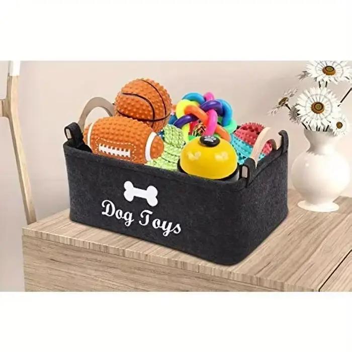 Boîte à jouets pour animaux en feutre