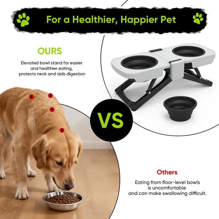 Support surélevé pour gamelles de chien