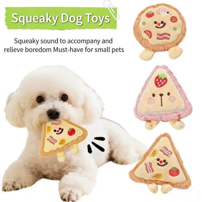 Jouet en peluche pour chien en forme de pizza