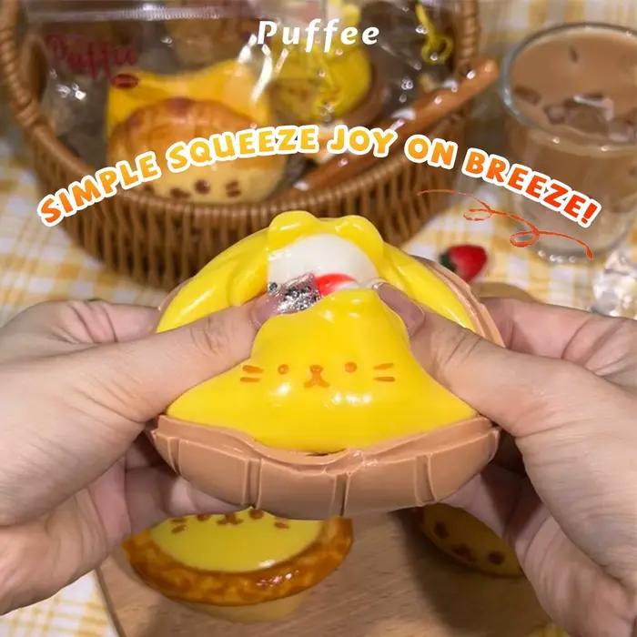 Jouet Squishy en Silicone de Qualité Alimentaire Kitten Cafe