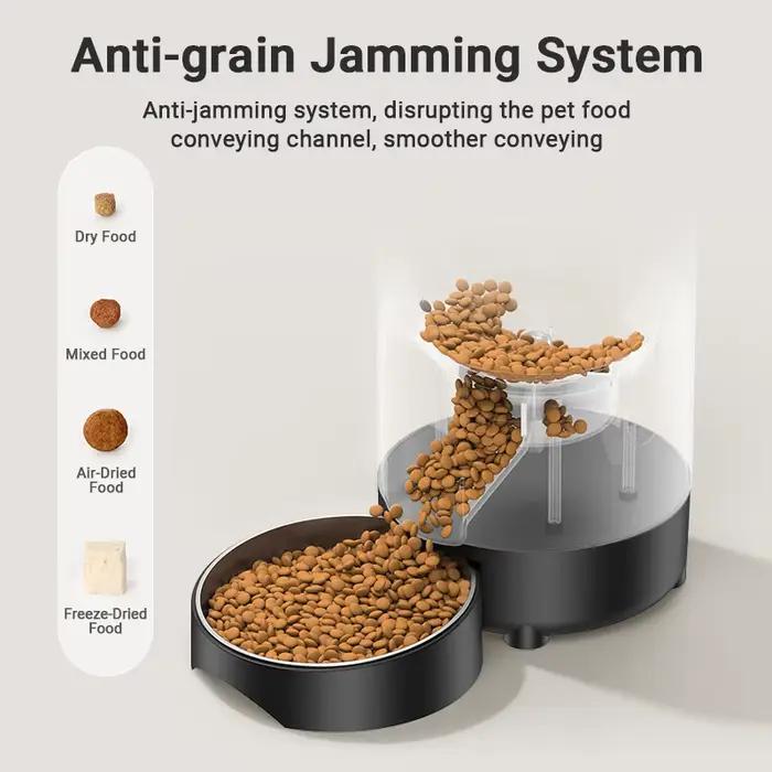 ROJECO 2L mangeoire automatique pour animaux de compagnie intelligente Auto chien et chat nourriture Kibble bouton