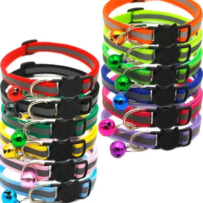 Lot de 10 colliers pour chat avec clochette