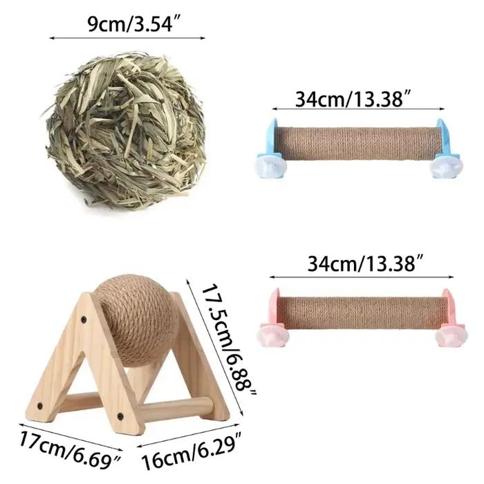 Boule à gratter pour lapin