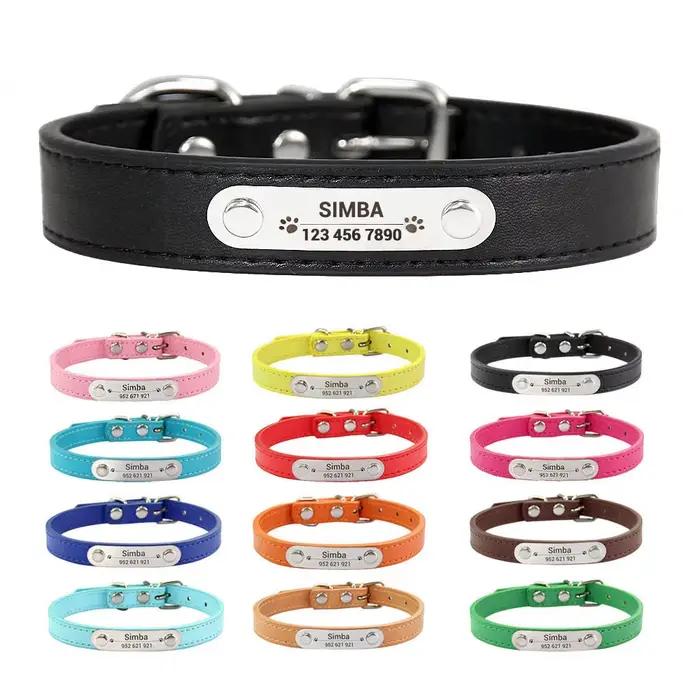 Collier de chien personnalisé avec nom sculpté