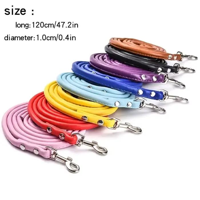 Laisse pour chien en cuir PU