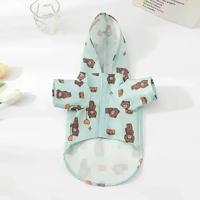 Manteau imperméable pour chien avec chapeau