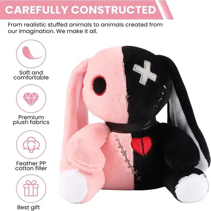 Lapin en peluche gothique effrayant