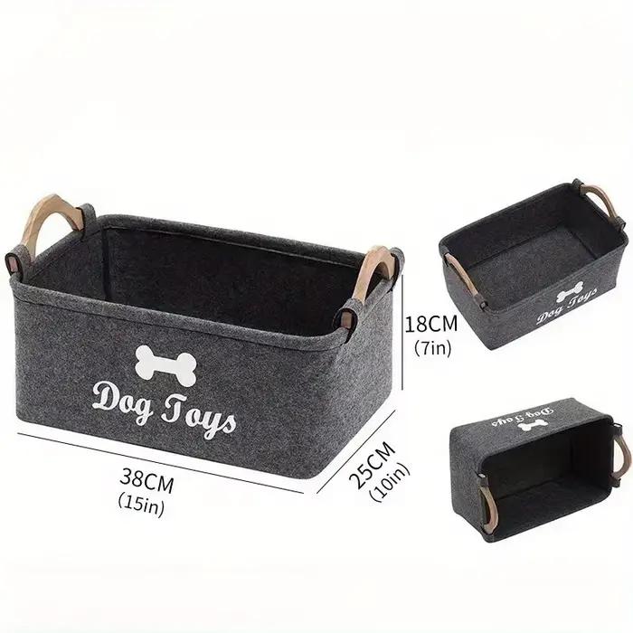 Panier à jouets pour chien en PET marron